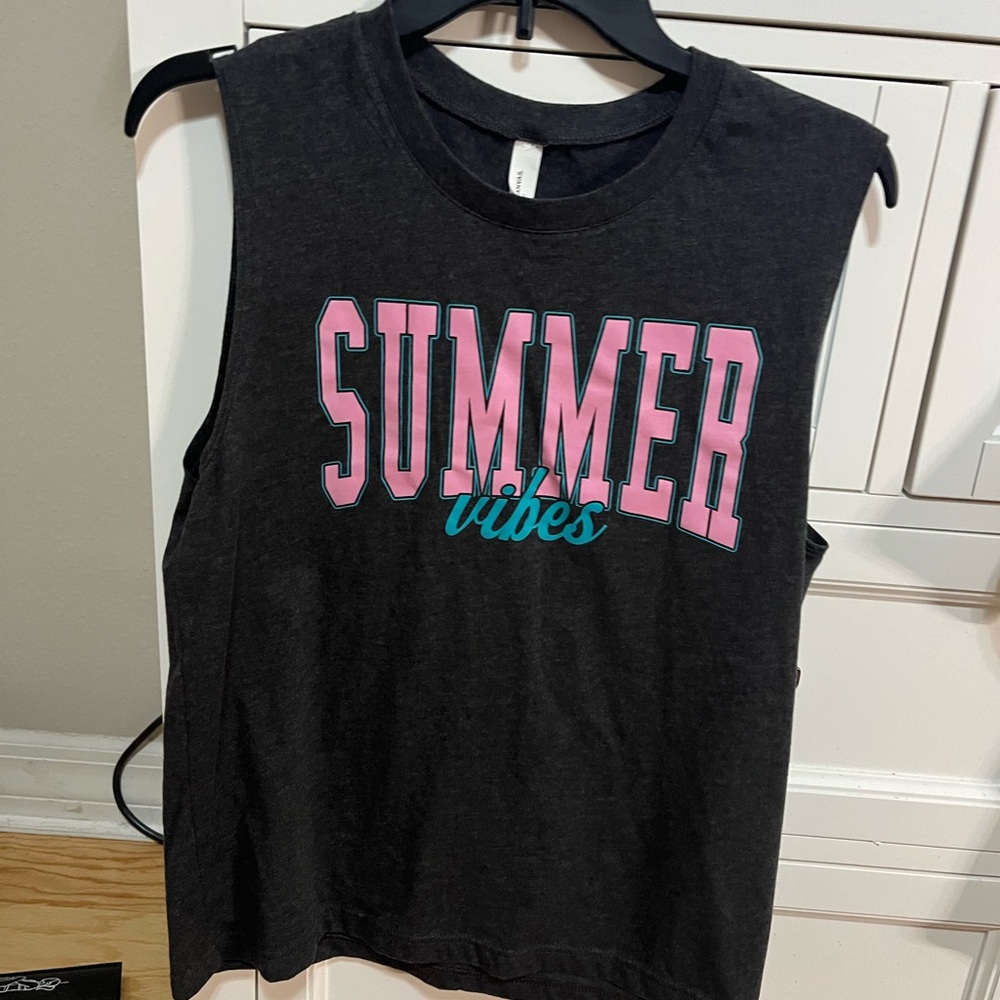 Tank top or muscle tee summer vibe shirt